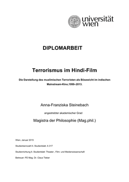 DIPLOMARBEIT Terrorismus Im Hindi-Film