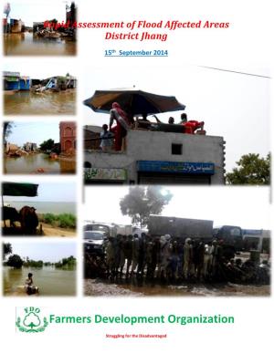 Rapid Assessment of Flood Affected Areas District Jhang