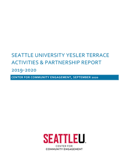 Yesler Terrace Activities and Partnership Report (September 2020)