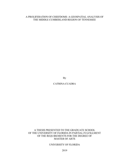 University of Florida Thesis Or Dissertation Formatting Template