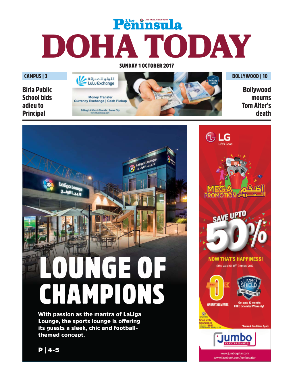 LOUNGE of CHAMPIONS with Passion As the Mantra of Laliga Lounge, the Sports Lounge Is Offering Its Guests a Sleek, Chic and Football- Themed Concept