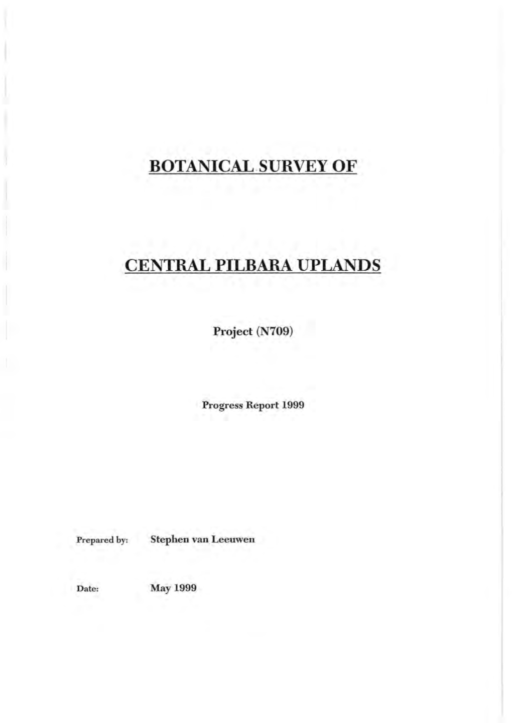 Botanical.Survey of Central Pilbara Uplands