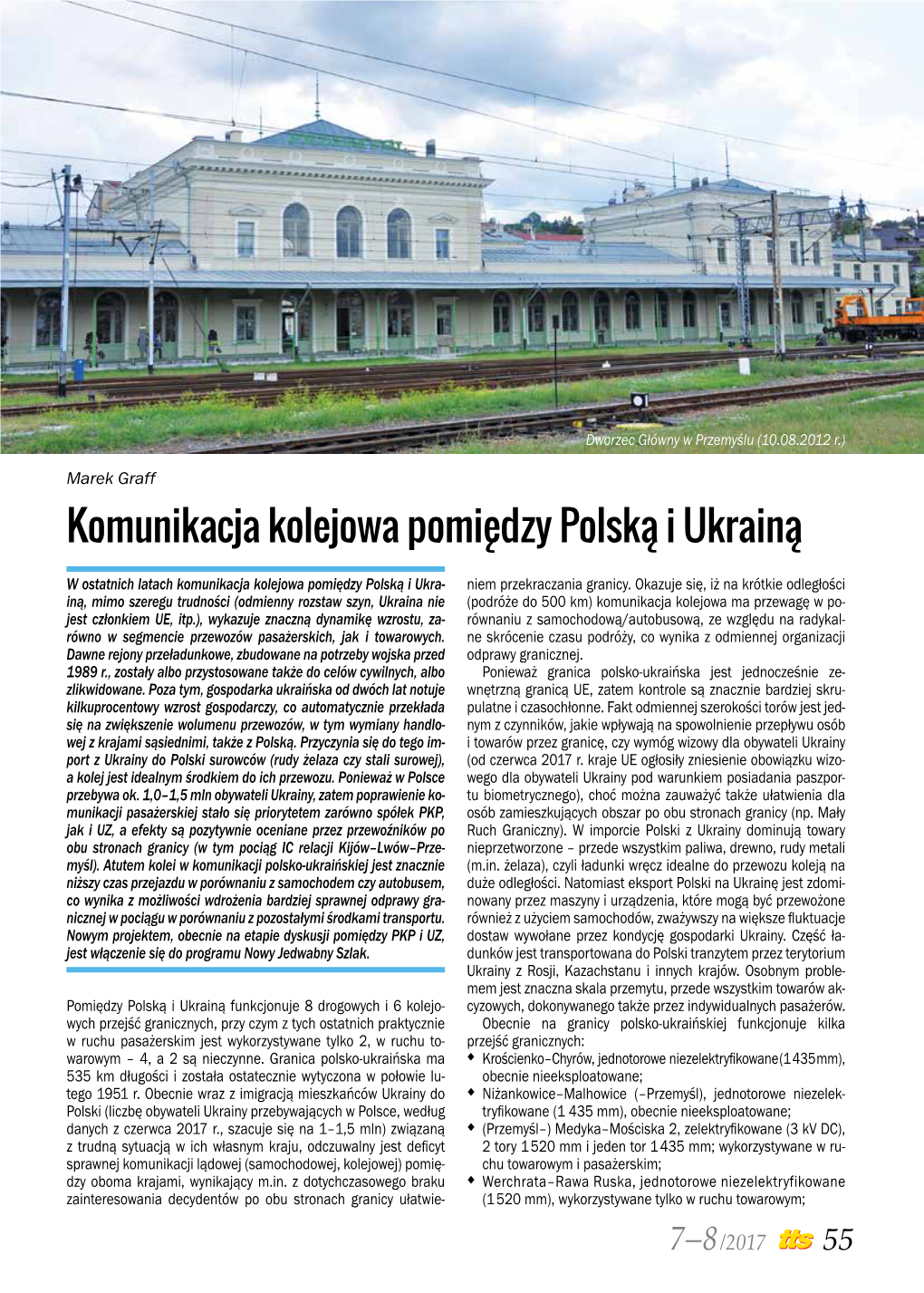 Komunikacja Kolejowa Pomiędzy Polską I Ukrainą