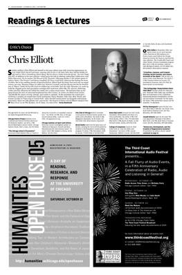 Readings & Lectures Chris Elliott
