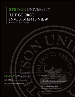 THE GEORGE INVESTMENTS VIEW Volume 20 | Newsletter 2015