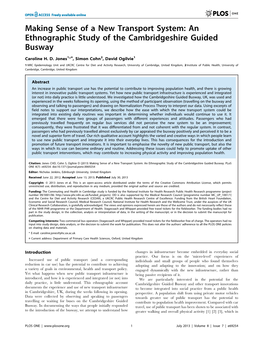 An Ethnographic Study of the Cambridgeshire Guided Busway