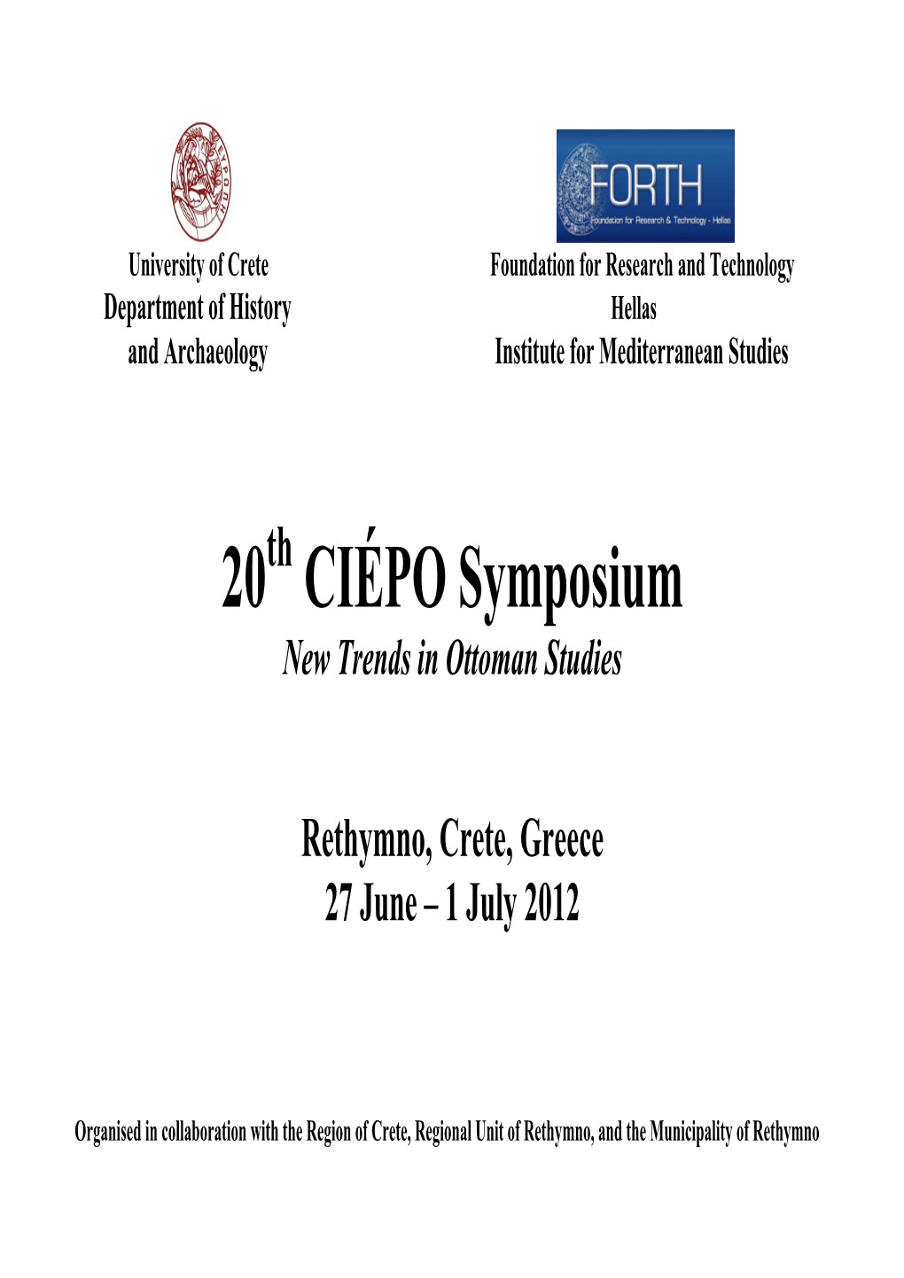 20 CIÉPO Symposium