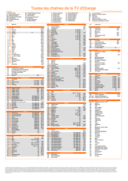 Toutes Les Chaînes De La TV D'orange