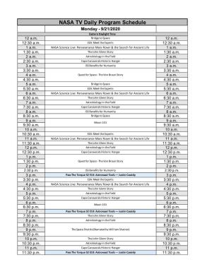 NASA TV Schedule for Web (Week of 9-21-2020) Rev. B.Xlsx