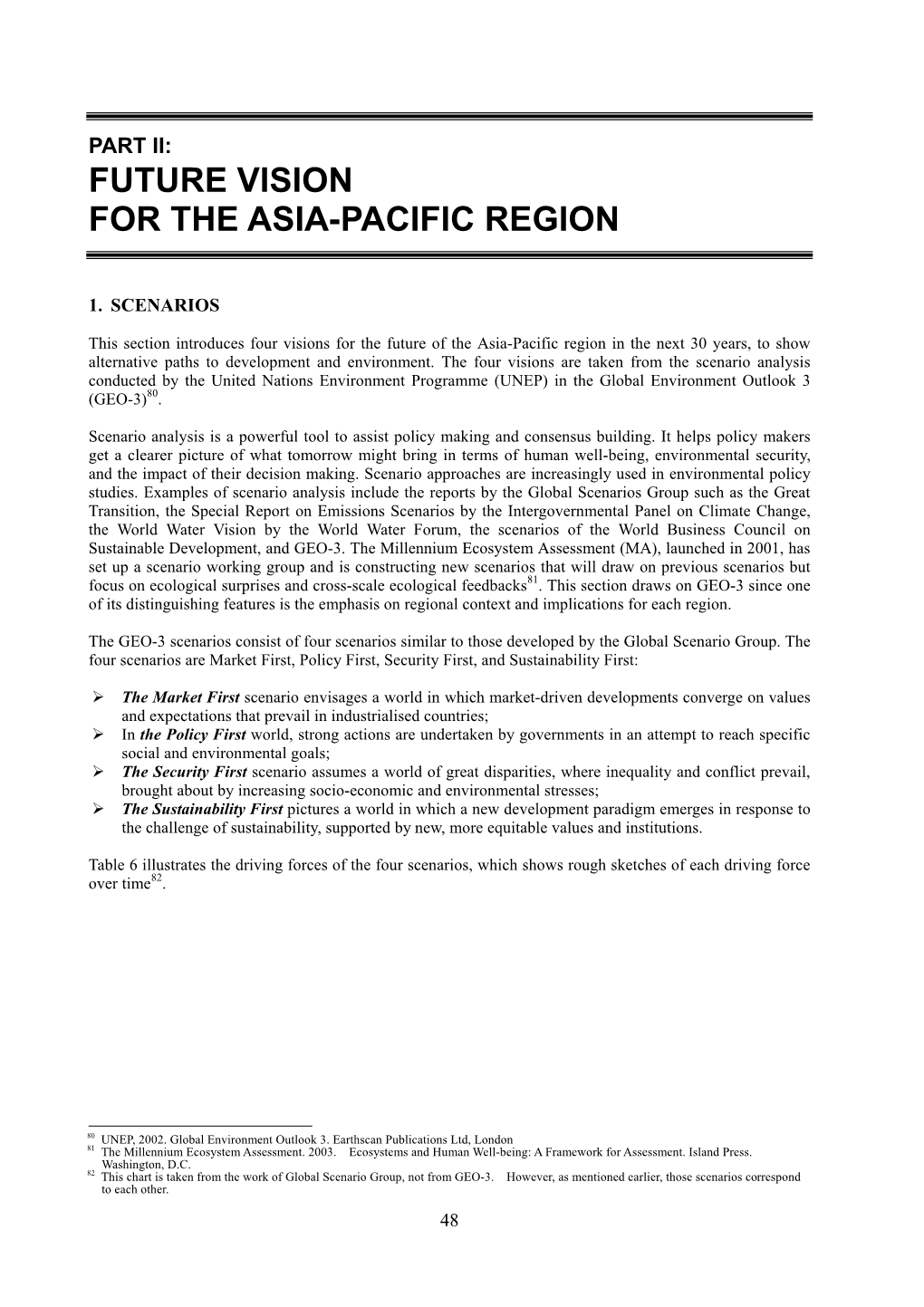 Future Vision for the Asia-Pacific Region