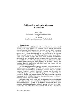 Evidentiality and Epistemic Mood in Lakondê