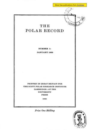 The Polar Record Number 5