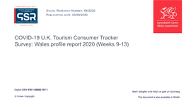 COVID-19 UK Tourism Consumer Tracker Survey