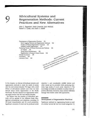 Silvicultural Systems and Regeneration Methods: Current Practices and New Alternatives 153