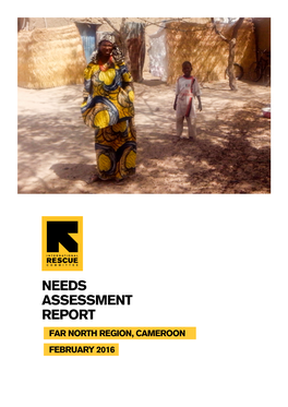 Needs Assessment Report Far North Region, Cameroon February 2016 Executive Summary