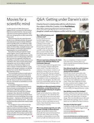 Q&A: Getting Under Darwin's Skin