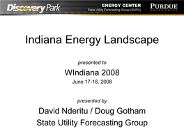 Indiana Energy Landscape