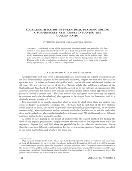 Edge-Length Ratios Between Dual Platonic Solids: a Surprisingly New Result Involving the Golden Ratio