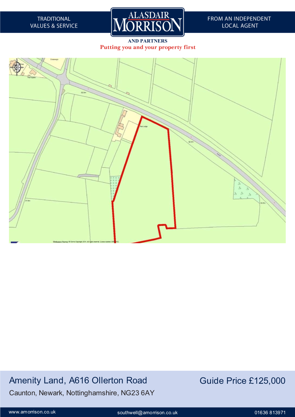 Guide Price £125,000 Amenity Land, A616 Ollerton Road
