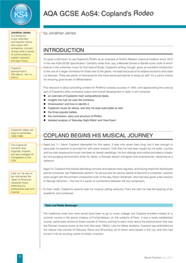 AQA GCSE Aos4: Copland's Rodeo