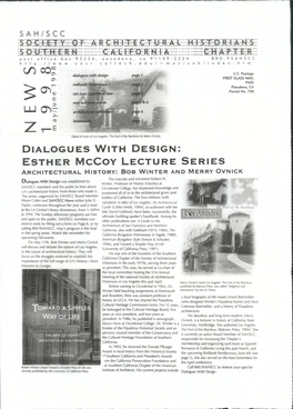 ESTHER MCCOY LECTURE SERIES ARCHITECTURAL HISTORY: BOB WINTER and MERRY OVNICK the Oracular and Irreverent Robert W