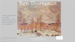 Tom Thompson 1877-1917