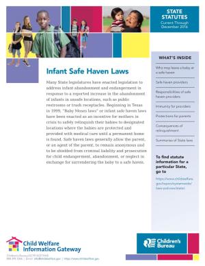 Infant Safe Haven Laws a Safe Haven