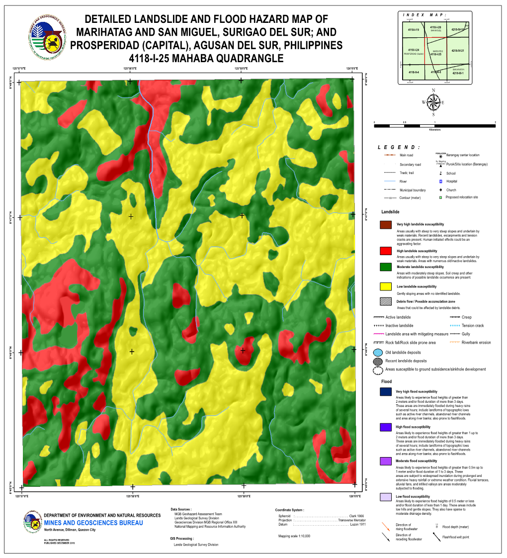 Detailed Landslide and Flood Hazard Map of Marihatag