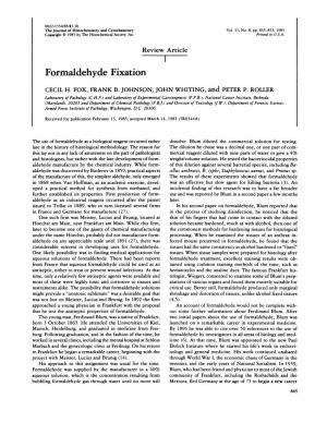 Formaldehyde Fixation