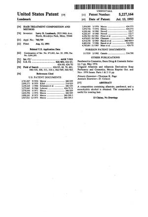United States Patent (19) 11 Patent Number: 5,227,164 Lundmark 45 Date of Patent: Jul