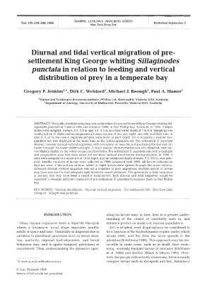 Diurnal and Tidal Vertical Migration of Pre- Settlement King George Whiting