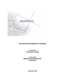 Use of Containers in Canada Final Report