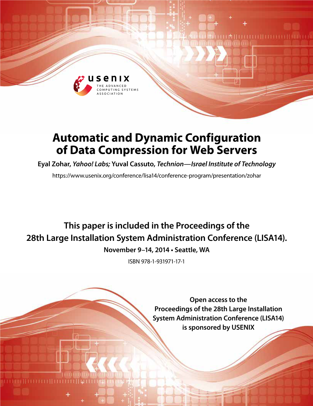 Automatic and Dynamic Configuration of Data Compression for Web Servers