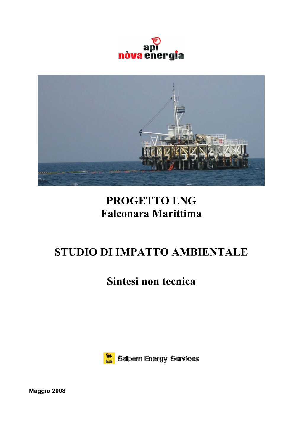 PROGETTO LNG Falconara Marittima STUDIO DI IMPATTO AMBIENTALE