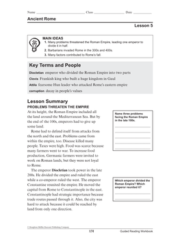 Key Terms and People Lesson Summary