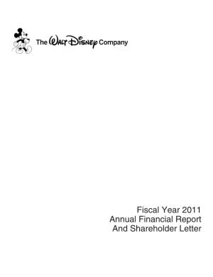Fiscal Year 2011 Annual Financial Report and Shareholder Letter