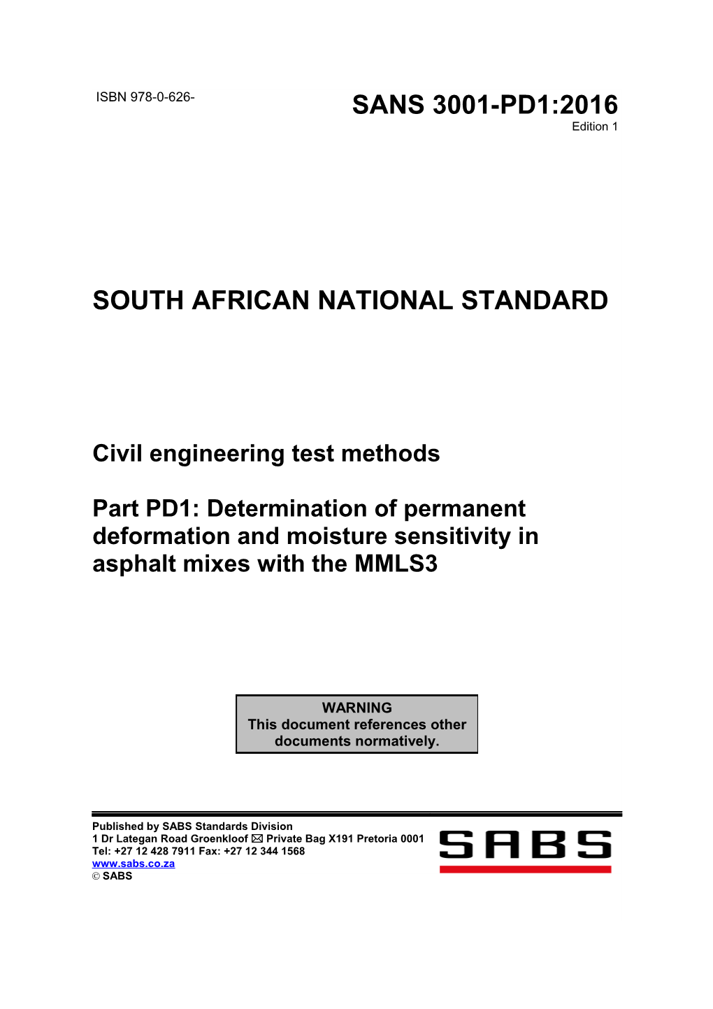 South African National Standard