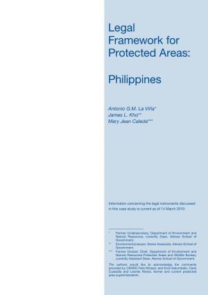 Legal Framework for Protected Areas: Philippines
