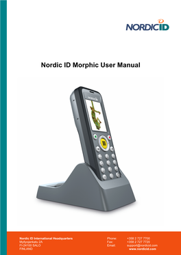 Nordic ID Morphic User Manual