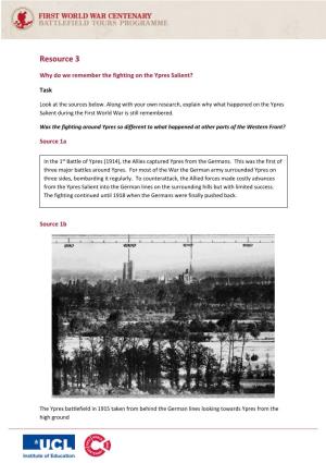 Ypres Resource 3 -Why Do We Remember the Fighting at Ypres