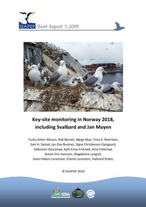Key-Site Monitoring in Norway 2018, Including Svalbard and Jan Mayen