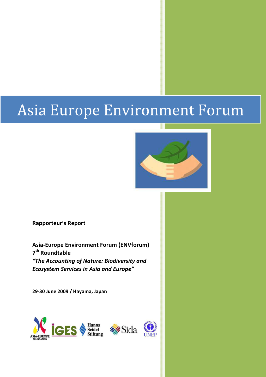 Asia Europe Environment Forum