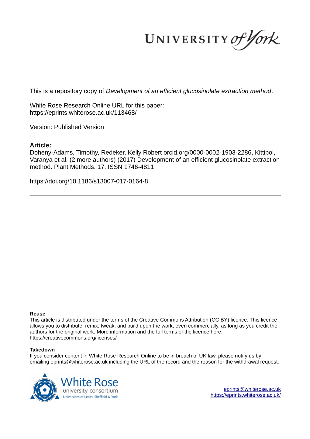 Development of an Efficient Glucosinolate Extraction Method