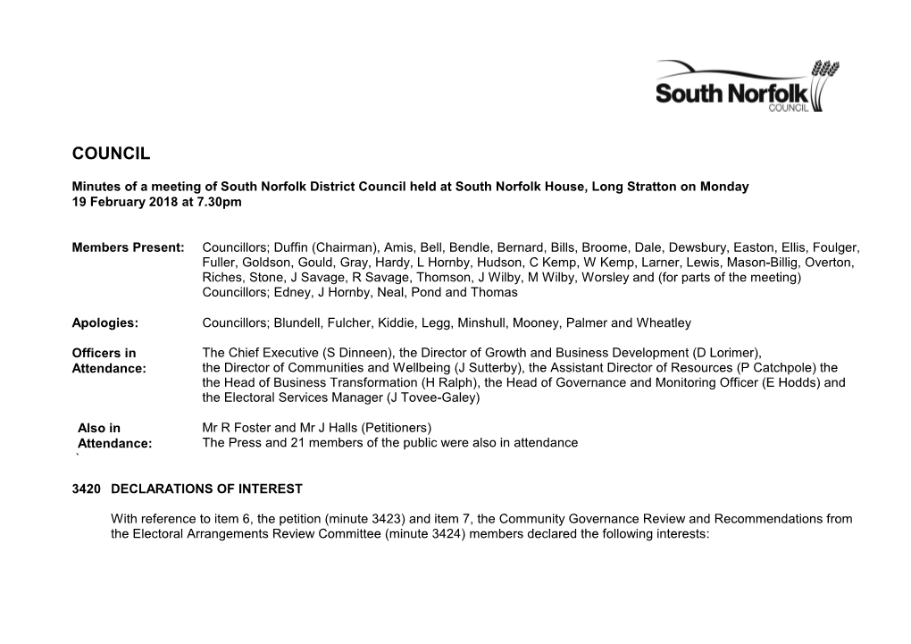 South Norfolk Council Amends Its Proposed Orders Accordingly.”