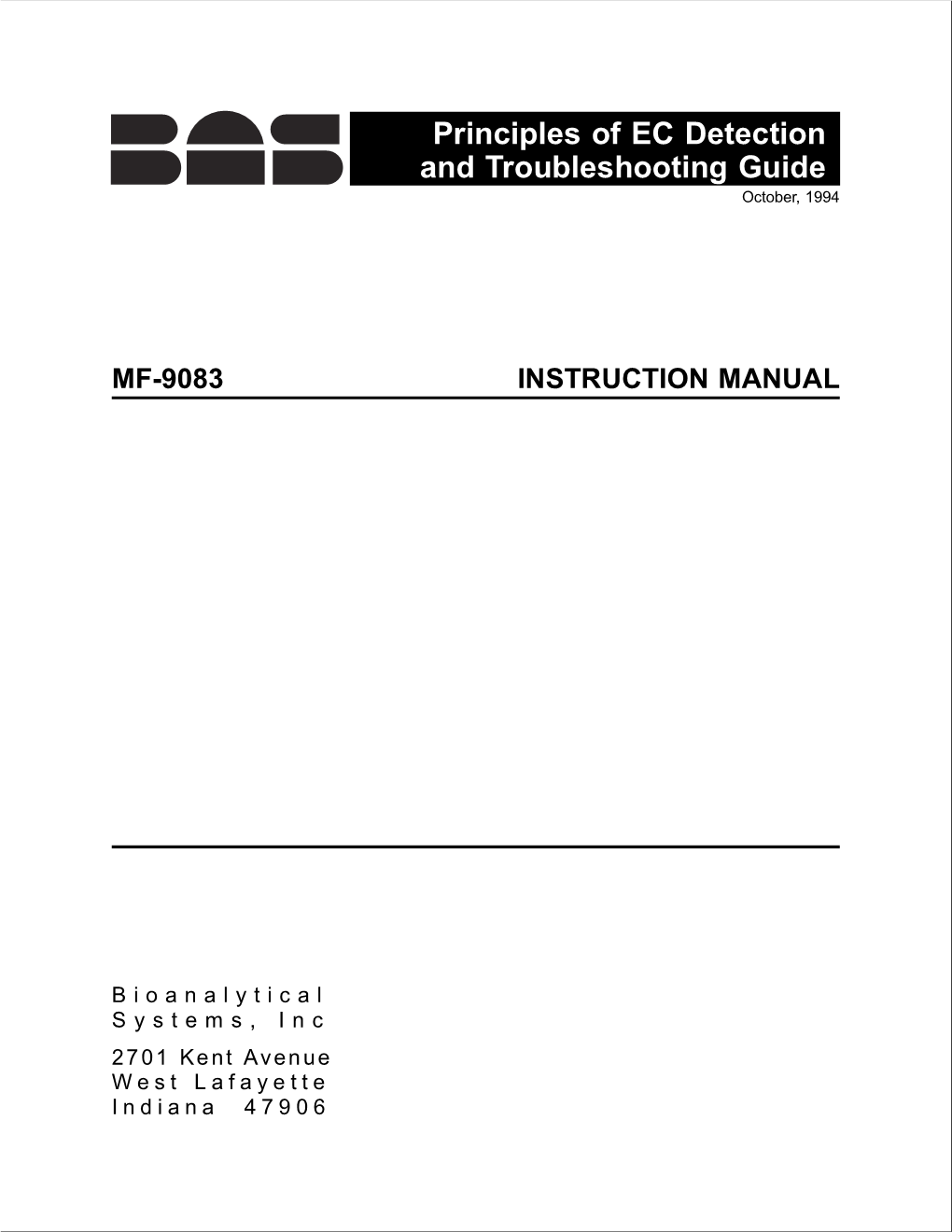 Principles of Electrochemical Detection