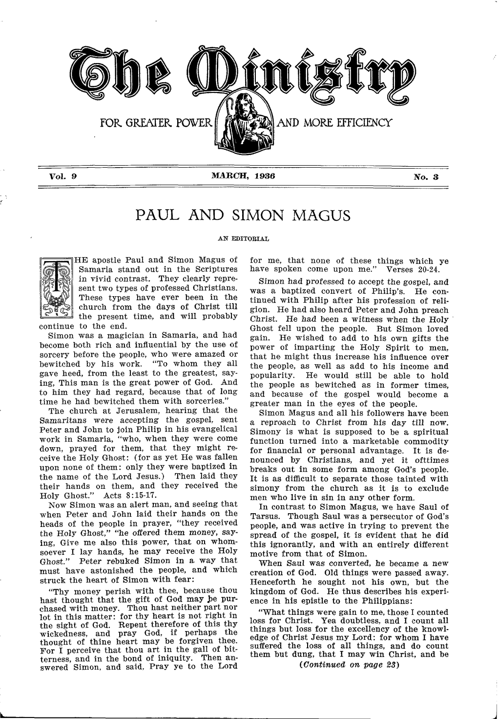 Paul and Simon Magus