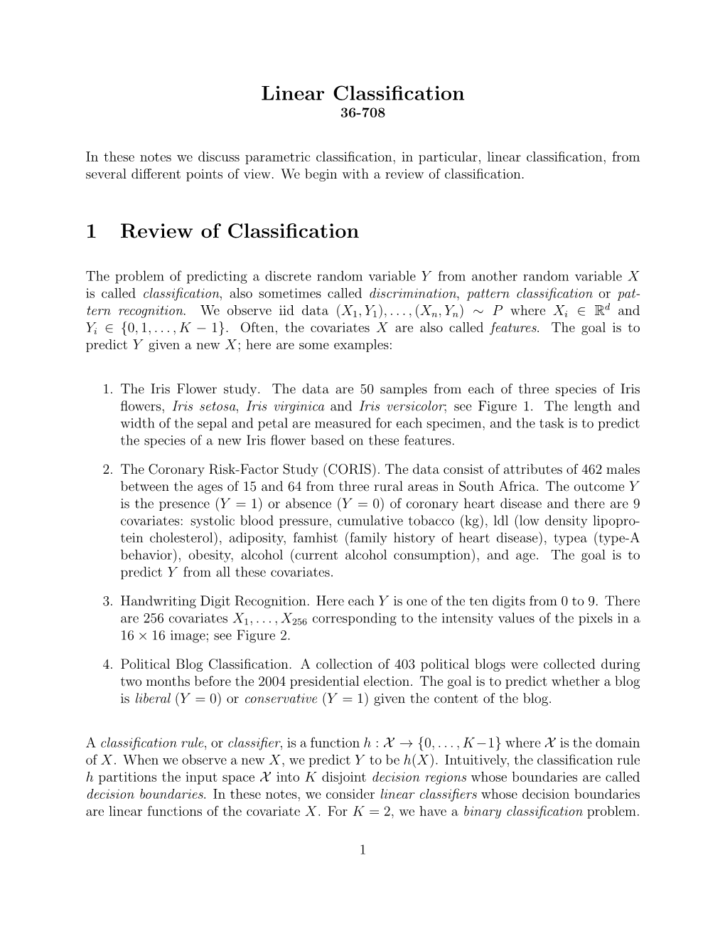 Linear Classifiers