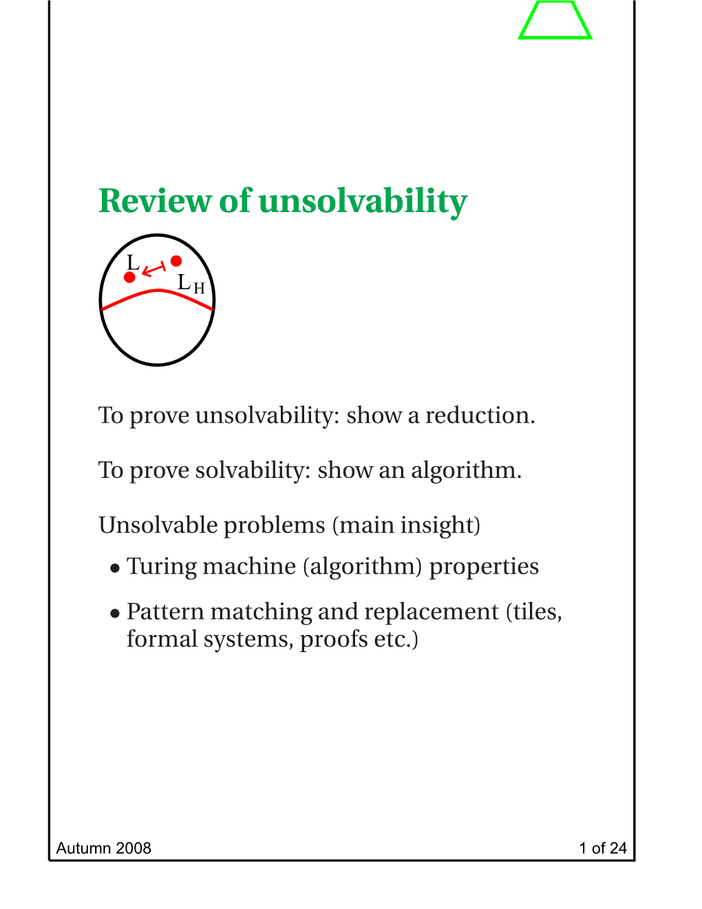 Review of Unsolvability