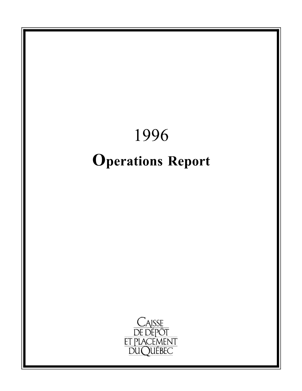 Operations Report Page 1
