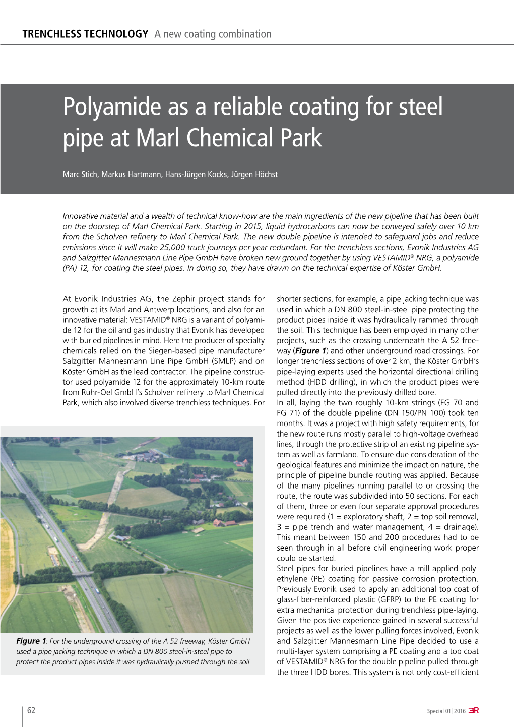 Polyamide As a Reliable Coating for Steel Pipe at Marl Chemical Park